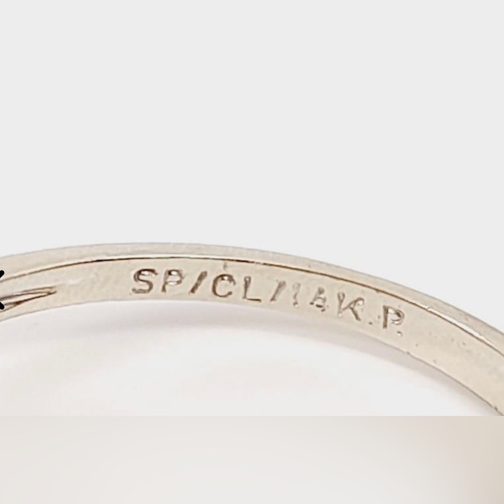 Ruby And Diamond Ring 14k Solid White Gold Genuin… - image 7